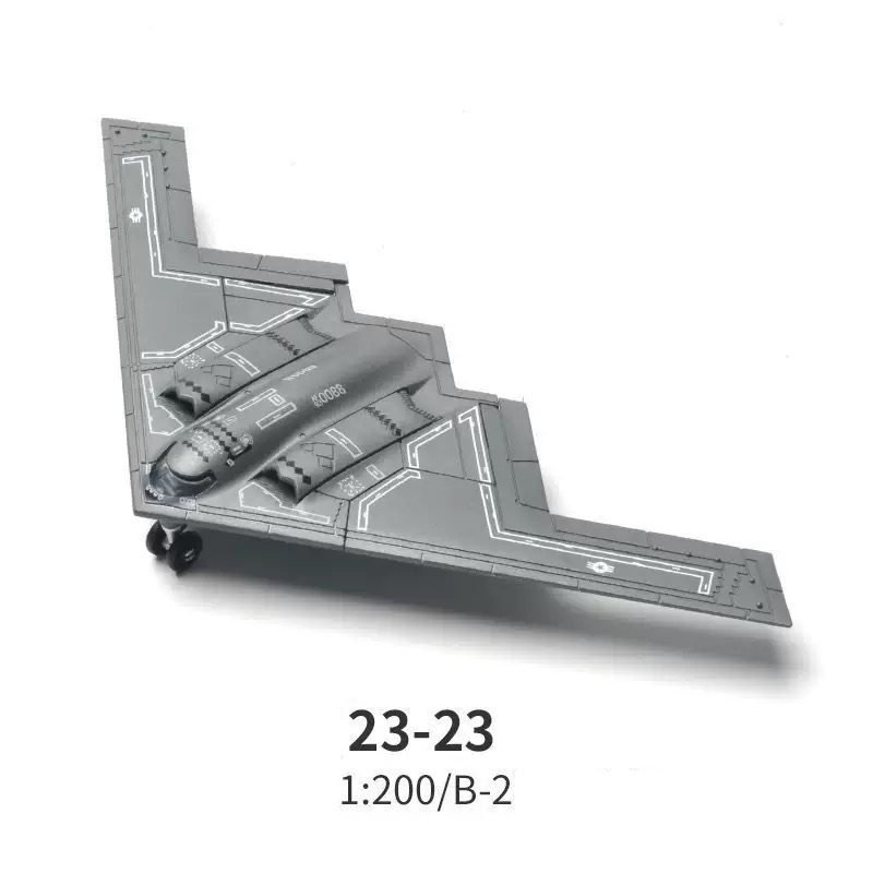 1:200 scale B-2 Spirit stealth bomber display model with landing gear deployed
